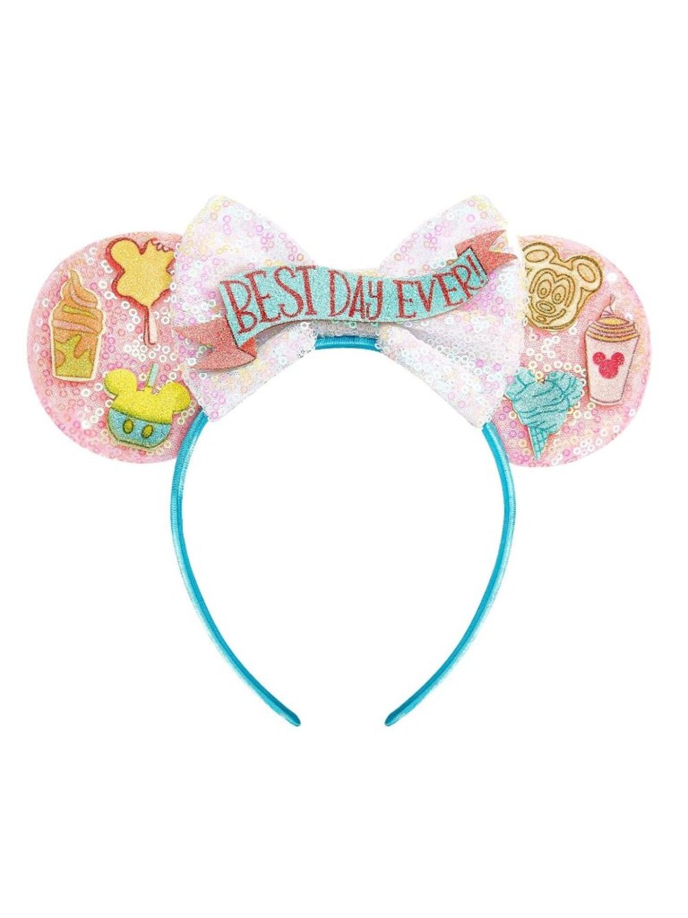 Women Best Day Ever Sequin Halloween Mickey Mouse Headband for Cosplay
